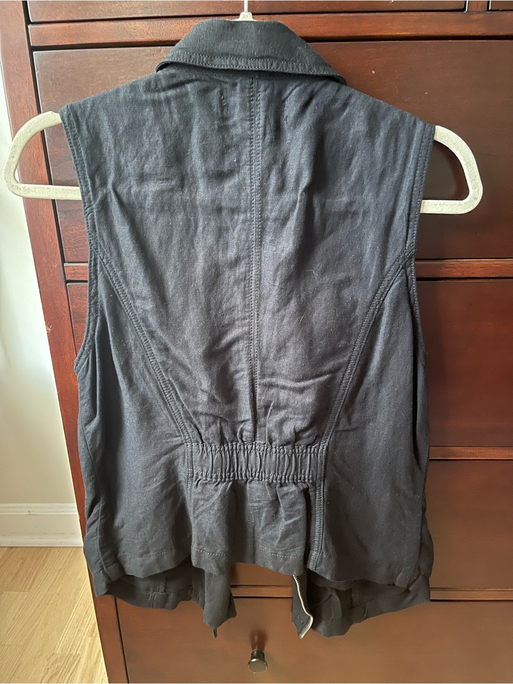 Lucky Brand Black Sleeveless Moto-Style Vest - Picture 3 of 3